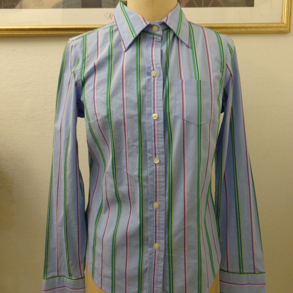 American Eagle Blue Button Down Shirt with Pocket
